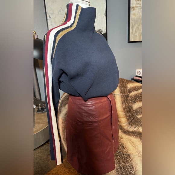 Tommy Hilfiger Icons Cotton Cashmere Blend Sweater XS Navy Stripe Sleeve - Picture 3 of 16